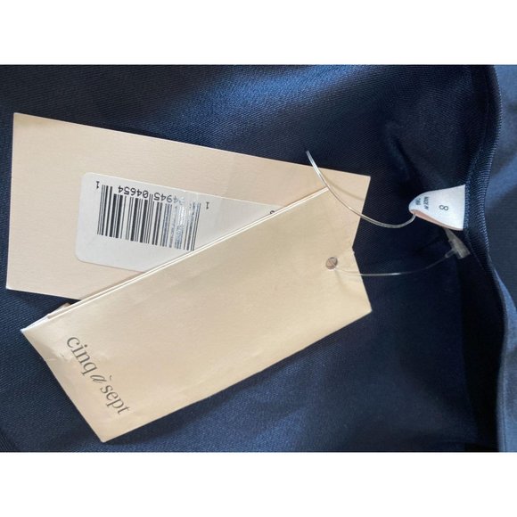 Cinq a Sept Rhonda Navy Blue Organza Mini Dress 8 - Picture 13 of 13